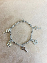 Load image into Gallery viewer, Locks and Keys Silver Bracelet
